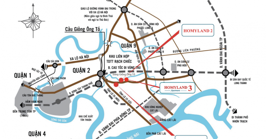 出售第二郡 Homyland Riverside 公寓店屋 | 價格 68 億 1200 萬越南盾