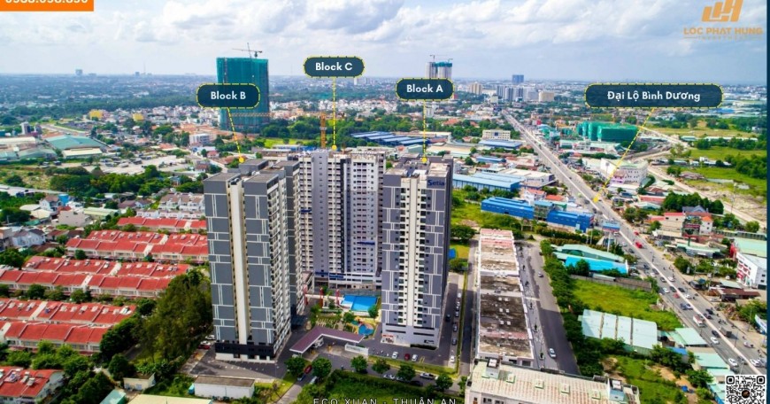 For Sale | ECO XUÂN Apartment, with 3 br | Thuan An City, Binh Duong Province | Vietnam Real Estate | FTT Land Hotline/Zalo/ Line ID: 0812991003